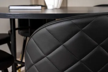 Copenhagen Matgrupp med 6 Valera Matstolar Mässing/Svart - Furniture Fashion - Products - Möbler - Bord & matgrupp - Matgrupp