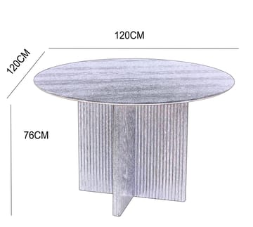 Crossby runt matbord Ø120 cm - Svartbetsad ek - Svartbetsad ek - Products - Möbler - Bord & matgrupp - Matbord & köksbord