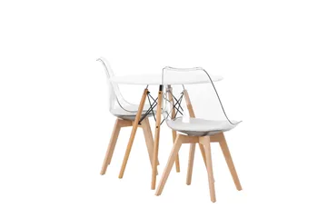 Danburi Matgrupp 60 cm Rund med 2 Edvin stolar - Vit - Products - Möbler - Bord & matgrupp - Matgrupp