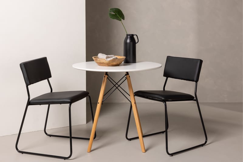 Danburi Matgrupp 60 cm Rund med 2 Kenth Stolar - Svart - Products - Möbler - Bord & matgrupp - Matgrupp
