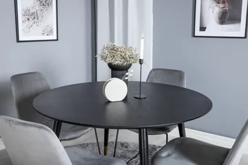Dipp Matgrupp 115 cm Rund med 4 Muce stolar - Svart/Guld - Products - Möbler - Bord & matgrupp - Matgrupp