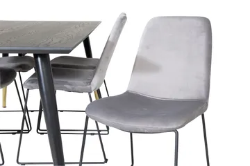 Dipp Matgrupp 180 cm Rektangulär med 6 Muce stolar - Svart/Guld - Products - Möbler - Bord & matgrupp - Matgrupp