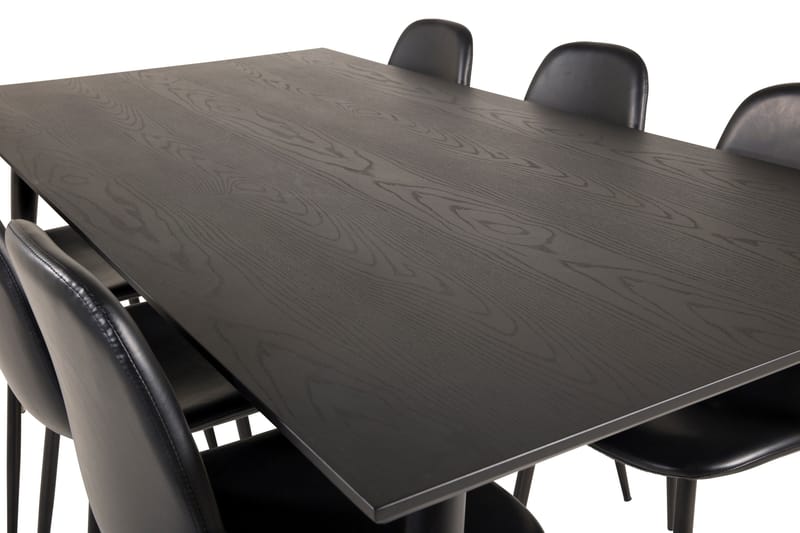 Dipp Matgrupp 180 cm Rektangulär med 6 Polar stolar - Svart/Guld - Products - Möbler - Bord & matgrupp - Matgrupp