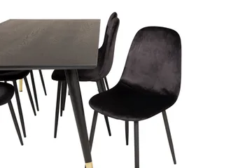 Dipp Matgrupp 180 cm Rektangulär med 6 Polar stolar - Svart/Guld - Products - Möbler - Bord & matgrupp - Matgrupp