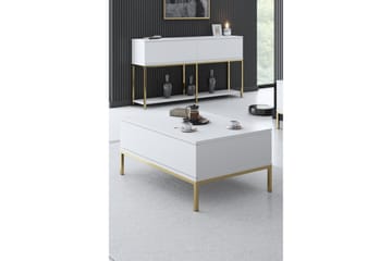 Dorlord Soffbord 90 cm - Vit/Guld - Products - Möbler - Bord & matgrupp - Soffbord