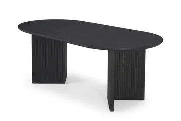 Edda Soffbord Oval 120 cm, Svartlaserad ek