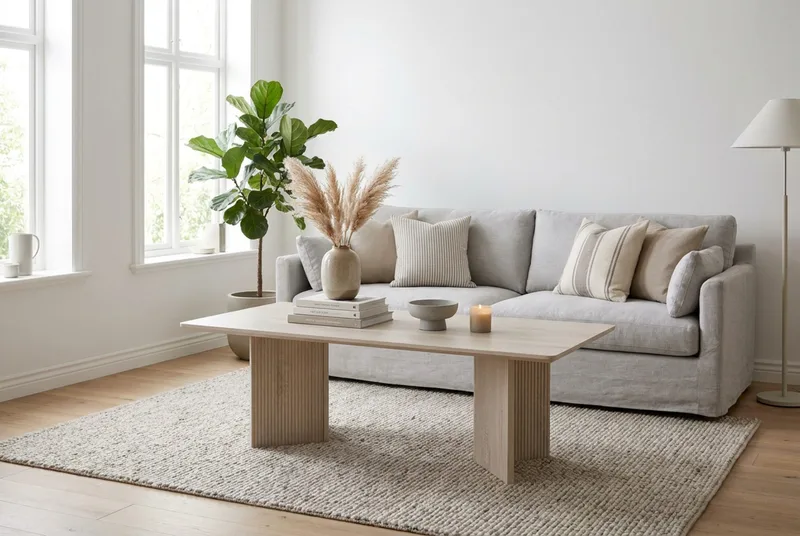 Edda Soffbord Rektangulär 120 cm - Vitlaserad ek - Products - Möbler - Bord & matgrupp - Soffbord