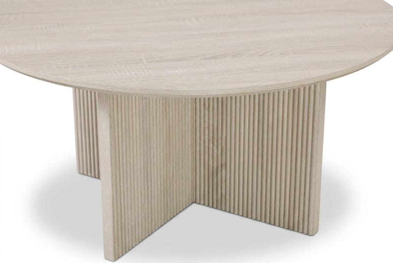 Edda Soffbord Rund 85 cm - Vitlaserad ek - Products - Möbler - Bord & matgrupp - Soffbord