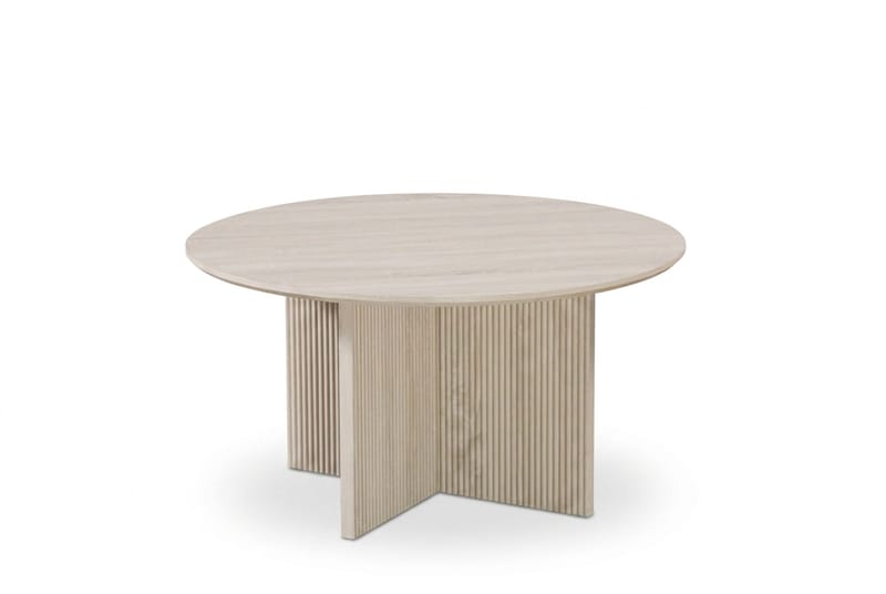 Edda Soffbord Rund 85 cm - Vitlaserad ek - Products - Möbler - Bord & matgrupp - Soffbord