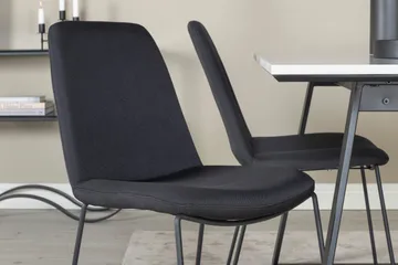 Estelle Matgrupp 140 cm Rektangulär med 4 Muce stolar - Svart - Products - Möbler - Bord & matgrupp - Matgrupp