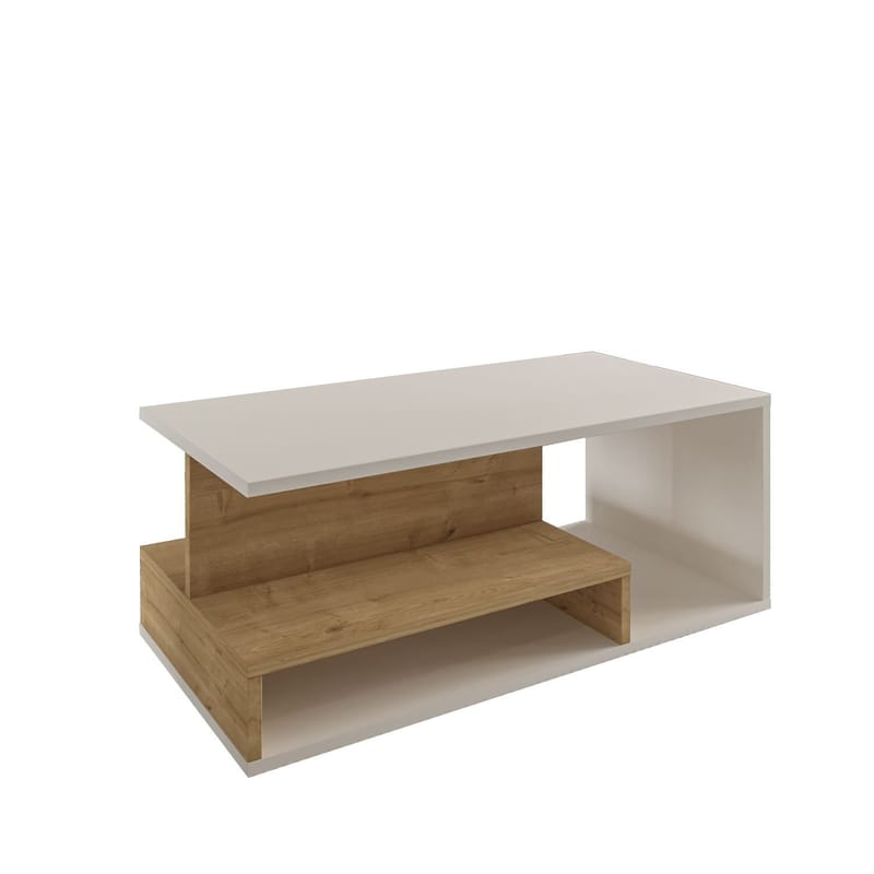 Fenlo Soffbord 90x35x44,8 cm, Vit sapphire-ek