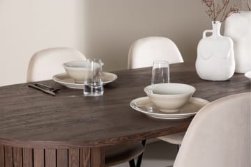 Härön Matgrupp 200 cm Oval med 4 Polar stolar - Mocca/Beige - Products - Möbler - Bord & matgrupp - Matgrupp