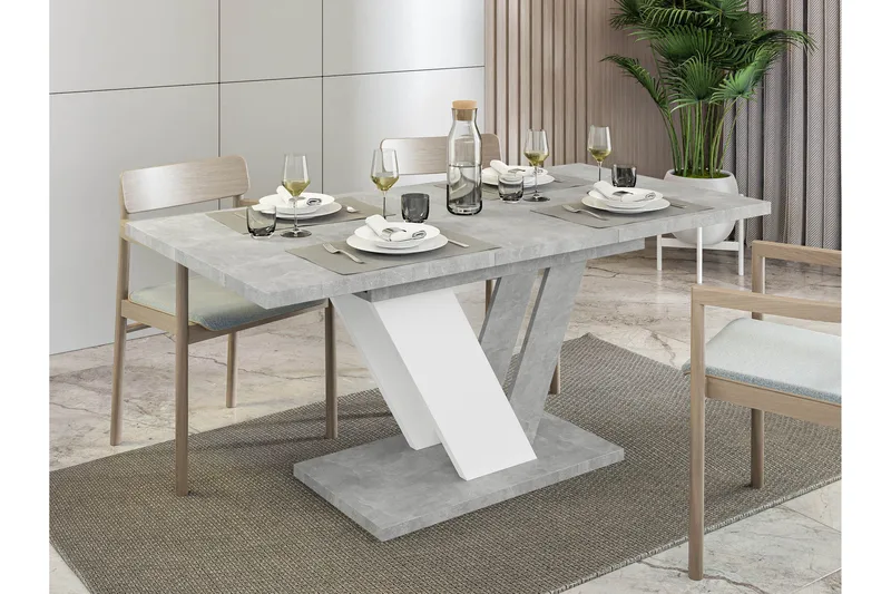 Harumi Matbord 120 cm Rektangulär - Grå/Vit - Products - Möbler - Bord & matgrupp - Matbord & köksbord