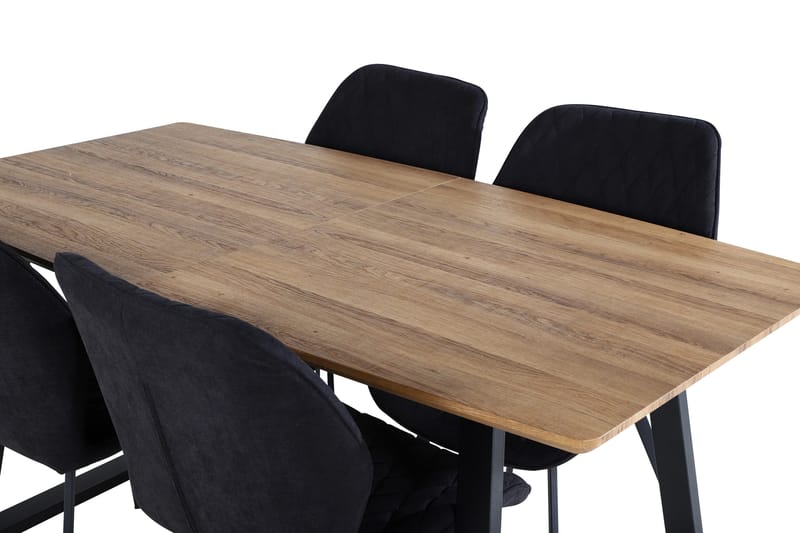 Inca Matgrupp 160 cm Rektangulär med 4 Gemma stolar - Svart - Products - Möbler - Bord & matgrupp - Matgrupp