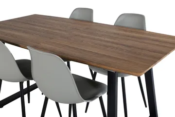 Inca Matgrupp 160 cm Rektangulär med 4 Polar stolar - Svart - Products - Möbler - Bord & matgrupp - Matgrupp