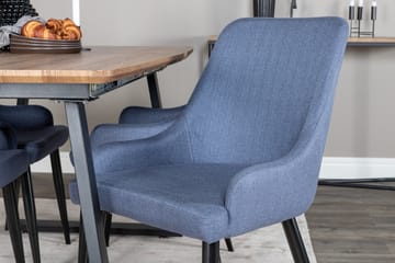 Inca Matgrupp 160 cm Rektangulär med 4 Plaza stolar - Svart - Products - Möbler - Bord & matgrupp - Matgrupp