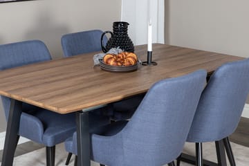 Inca Matgrupp 160 cm Rektangulär med 4 Plaza stolar - Svart - Products - Möbler - Bord & matgrupp - Matgrupp