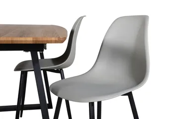 Inca Matgrupp 160 cm Rektangulär med 4 Polar stolar - Svart - Products - Möbler - Bord & matgrupp - Matgrupp