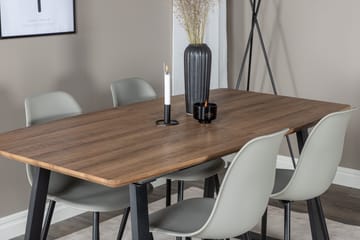 Inca Matgrupp 160 cm Rektangulär med 4 Polar stolar - Svart - Products - Möbler - Bord & matgrupp - Matgrupp