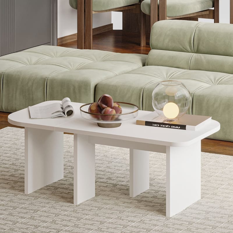 Iris Soffbordsset 90x35x45 cm - Vit - Products - Möbler - Bord & matgrupp - Soffbord