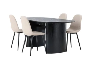 Isolde Matgrupp 180 cm Oval med 4 Polar stolar - Beige - Products - Möbler - Bord & matgrupp - Matgrupp