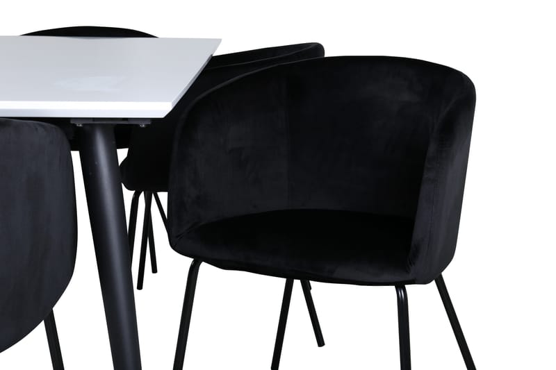 Jimmy Matgrupp 195 cm Rektangulär med 6 Berit stolar - Svart - Products - Möbler - Bord & matgrupp - Matgrupp