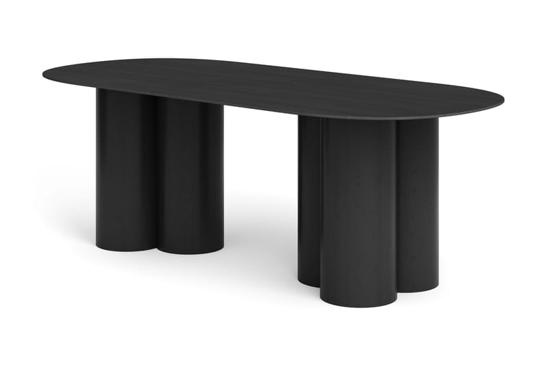 Juno Matbord Oval 220x100 cm Fanér, Svartlaserad ek