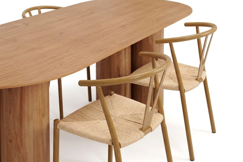 Juno Matgrupp rektangulärt 220 cm Ek med 6 Elysia Matstolar - Ek - Products - Möbler - Bord & matgrupp - Matgrupp