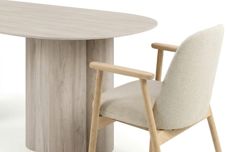 Juno Matgrupp rektangulärt 220 cm Vitlaserad med 6 Reciclar Matstolar - Vitlaserad ek - Products - Möbler - Bord & matgrupp - Matgrupp