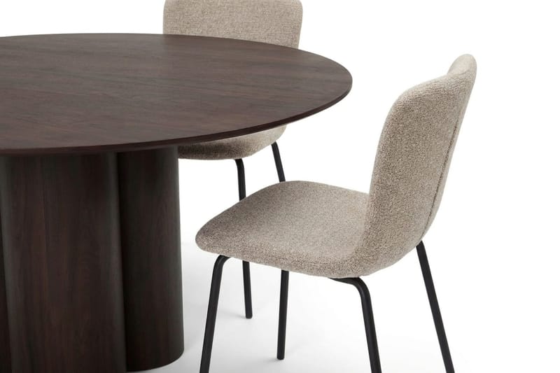 Juno Matgrupp runt 130 cm Rökt Ek med 6 Katy Matstolar - Rökt ek - Products - Möbler - Bord & matgrupp - Matgrupp