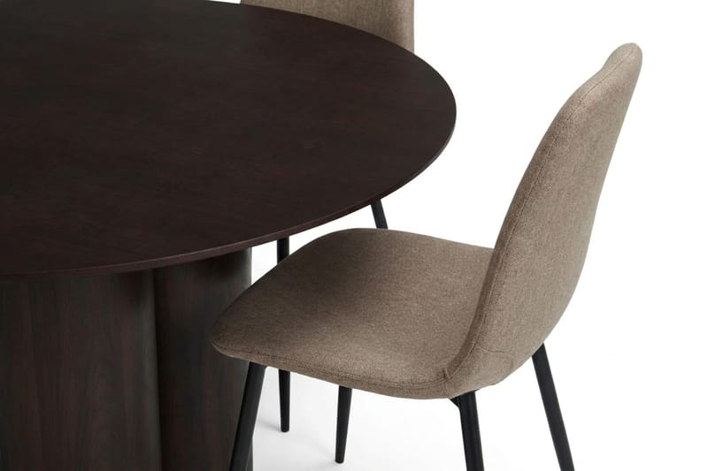 Juno Matgrupp runt 130 cm Rökt Ek med 6 Nibe Matstolar - Rökt ek - Products - Möbler - Bord & matgrupp - Matgrupp