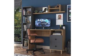 Eireann Skrivbord 50x120 cm - Valnöt/Antracit - Products - Möbler - Bord & matgrupp - Kontorsbord - Datorbord