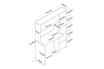 Freal Skrivbord 113 cm - Natur - Products - Möbler - Bord & matgrupp - Kontorsbord - Datorbord