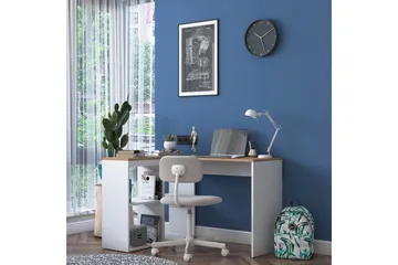 Freal Skrivbord 4 Hyllor 120 cm - Natur/Vit - Products - Möbler - Bord & matgrupp - Kontorsbord - Datorbord