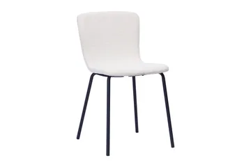 Kopparbo Matbord 180-240 cm Förlängningsbart med 4 Katy Matstolar - Svart / Vit Bouclé / Metallben Svart - Products - Möbler - Bord & matgrupp - Matgrupp