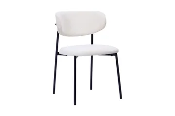 Kopparbo Matbord 180-240 cm Förlängningsbart med 4 Lucy Matstolar - Svart / Vit Bouclé / Metallben Svart - Products - Möbler - Bord & matgrupp - Matgrupp