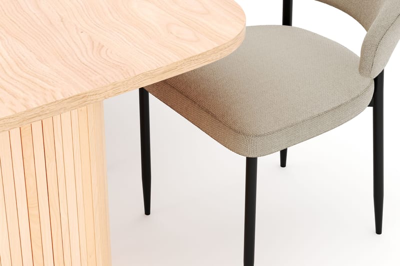 Kopparbo Matbord 200 cm med 6 Sawako Stolar - Natur - Products - Möbler - Bord & matgrupp - Matgrupp