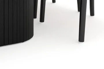 Kopparbo Matgrupp 160 cm med 6 Dastoori Matstolar - Svart - Products - Möbler - Bord & matgrupp - Matgrupp