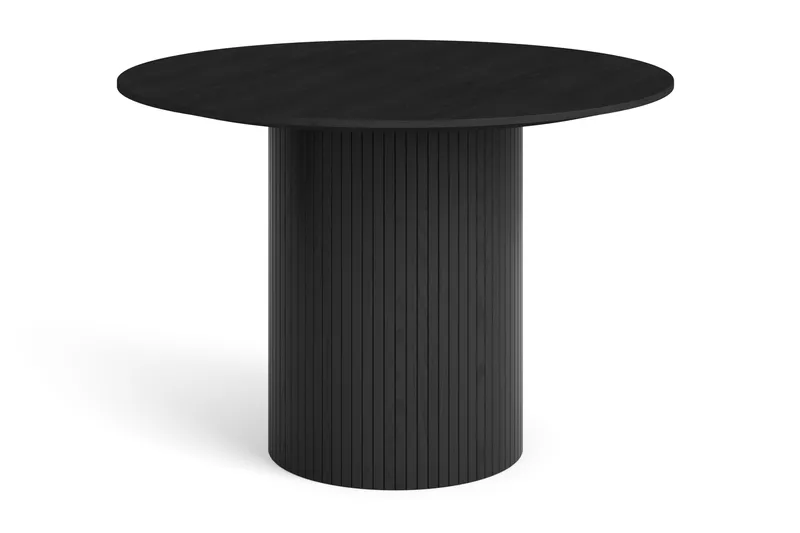 Kopparbo Runt Matbord 110 cm Fanér, Svartlaserad ek