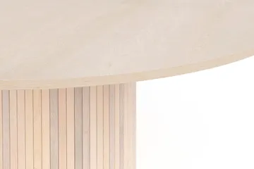 Kopparbo Runt Matbord 150 cm - Vitlaserad Ek / Trä / Ribbad - Products - Möbler - Bord & matgrupp - Matbord & köksbord