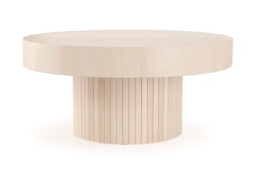 Kopparbo Soffbord 75 cm Runt Vitlaserad Ek - Ljust vitlaserat ekträ - Products - Möbler - Bord & matgrupp - Soffbord