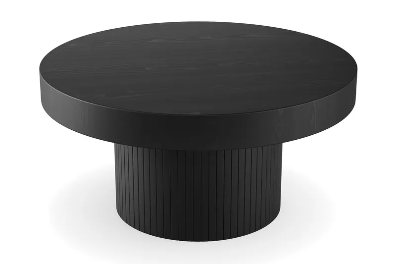 Kopparbo Soffbord 90 cm Runt Svart - Svartlaserad ek - Products - Möbler - Bord & matgrupp - Soffbord