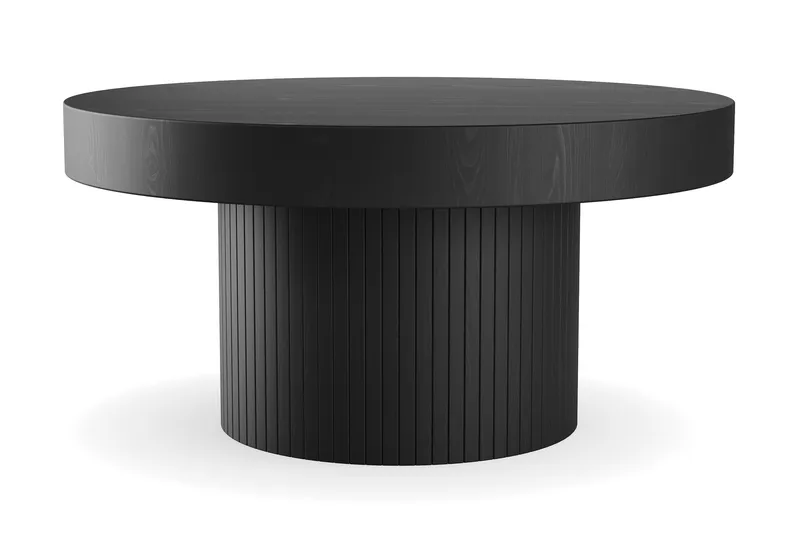 Kopparbo Soffbord 90 cm Runt Svart - Svartlaserad ek - Products - Möbler - Bord & matgrupp - Soffbord