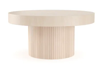 Kopparbo Soffbord 90 cm Runt Vitlaserad Ek - Ljust vitlaserat ekträ - Products - Möbler - Bord & matgrupp - Soffbord