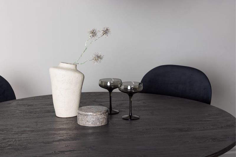 Lanzo Matgrupp 120 cm Rund med 4 Stella stolar - Svart - Products - Möbler - Bord & matgrupp - Matgrupp