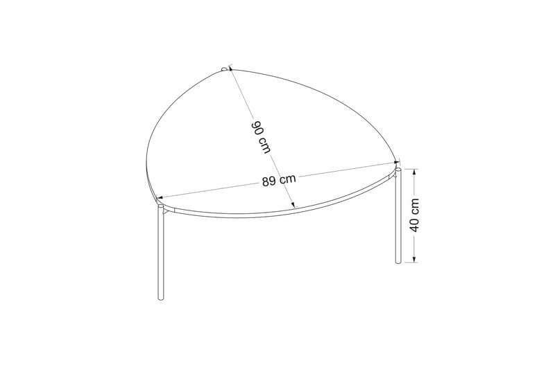Lenny Soffbord 90 cm - Valnöt - Products - Möbler - Bord & matgrupp - Soffbord