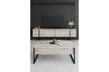 Luxe Soffbord 90 cm - Beige/Svart - Products - Möbler - Bord & matgrupp - Soffbord