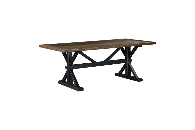 Lyon Förlängningsbart Matbord 6 personer - Utdragbart plankbord 200 cm - Natur/Svart - Products - Möbler - Bord & matgrupp - Matbord & köksbord