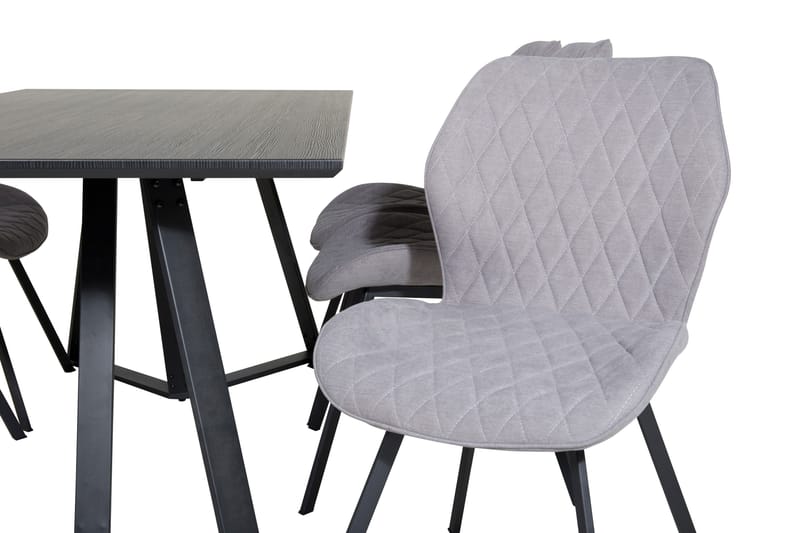 Marina Matgrupp 180 cm Rektangulär med 6 Gemma stolar - Svart - Products - Möbler - Bord & matgrupp - Matgrupp