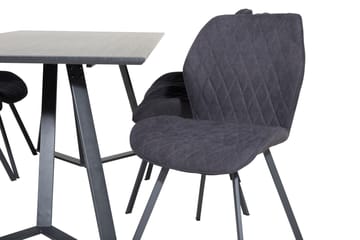 Marina Matgrupp 180 cm Rektangulär med 6 Gemma stolar - Svart - Products - Möbler - Bord & matgrupp - Matgrupp